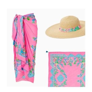 Lilly Pulitzer GWP Sarong and Beach Hat